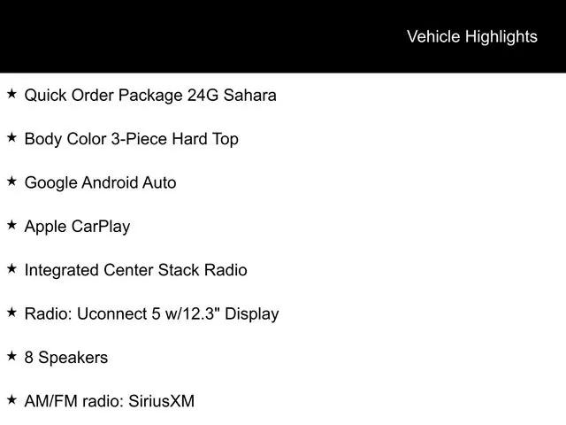 2024 Jeep Wrangler WRANGLER 4-DOOR SAHARA