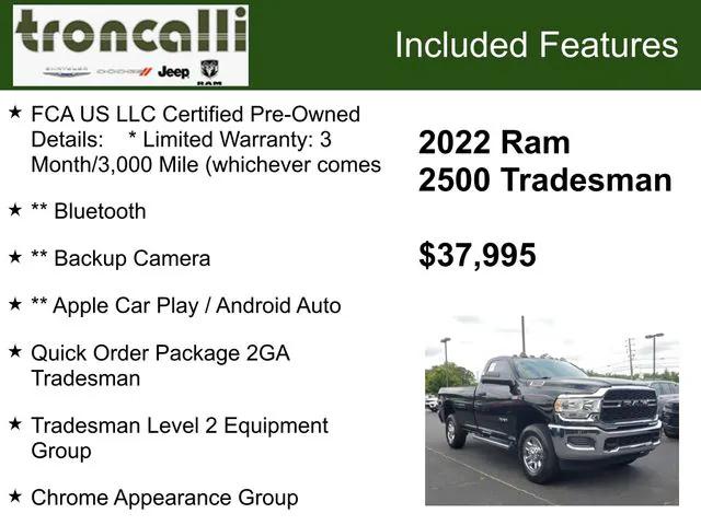 2022 RAM 2500 Tradesman Regular Cab 4x4 8 Box