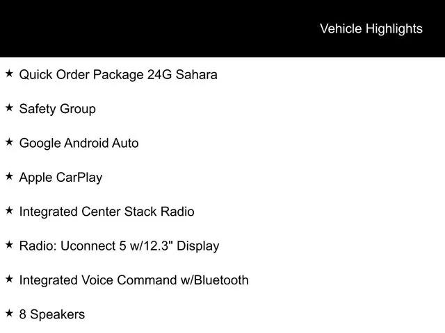 2024 Jeep Wrangler WRANGLER 4-DOOR SAHARA