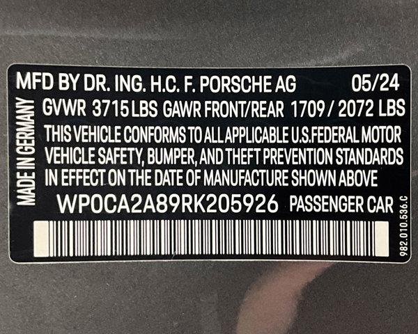 2024 Porsche 718 Boxster Style Edition