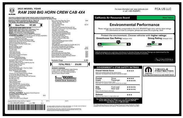 2023 Ram 2500 Big Horn Crew Cab 4x4 6'4" Box