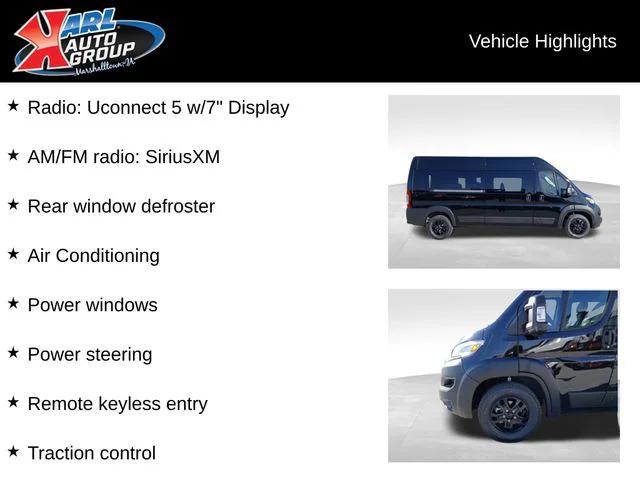 2024 RAM Ram ProMaster RAM PROMASTER 2500 SLT+ WINDOW VAN HIGH ROOF 159 WB