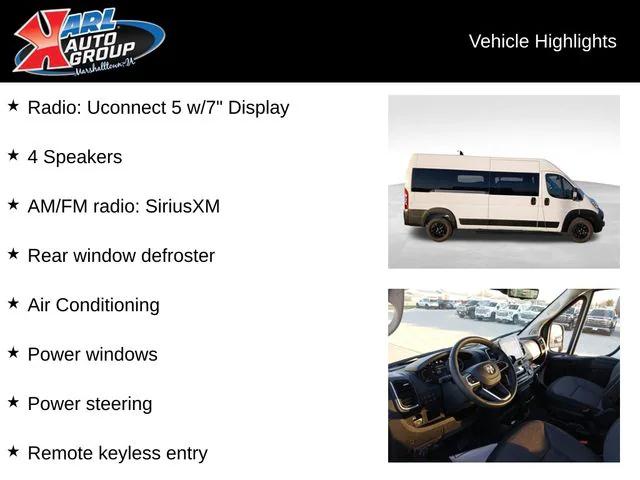 2024 RAM Ram ProMaster RAM PROMASTER 2500 SLT+ WINDOW VAN HIGH ROOF 159 WB
