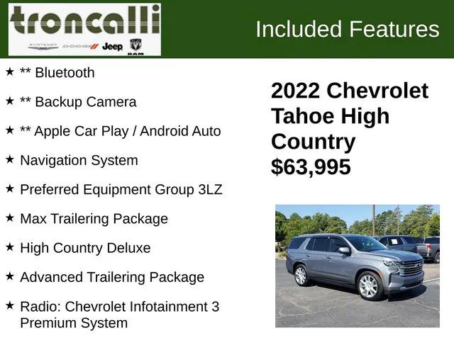 2022 Chevrolet Tahoe 4WD High Country