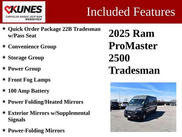 2025 RAM Ram ProMaster RAM PROMASTER 2500 TRADESMAN CARGO VAN HIGH ROOF 159 WB