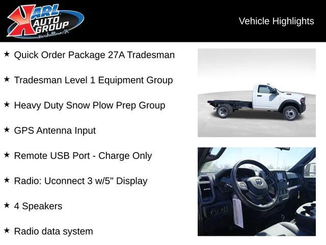 2024 RAM Ram 5500 Chassis Cab RAM 5500 TRADESMAN CHASSIS REGULAR CAB 4X4 60 CA