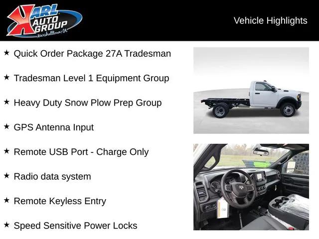 2024 RAM Ram 5500 Chassis Cab RAM 5500 TRADESMAN CHASSIS REGULAR CAB 4X4 60 CA