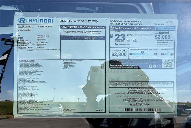 New 2025 Hyundai Santa Fe For Sale in Olive Branch, MS