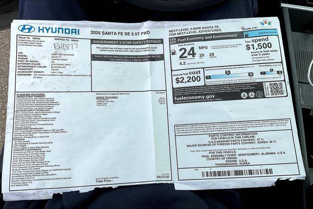 New 2025 Hyundai Santa Fe For Sale in Olive Branch, MS