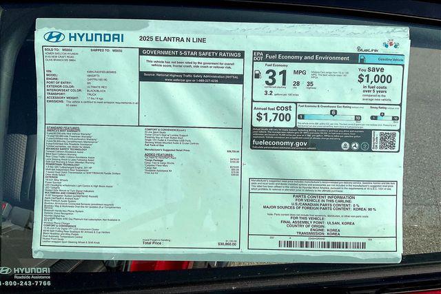 New 2025 Hyundai Elantra For Sale in Olive Branch, MS