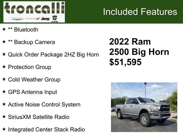 2022 RAM 2500 Big Horn Crew Cab 4x4 64 Box