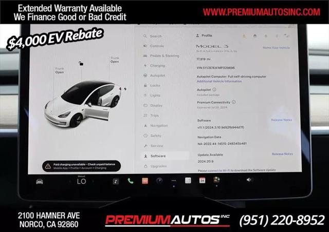 2021 Tesla Model 3 Standard Range Plus Rear-Wheel Drive