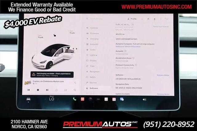 2021 Tesla Model 3 Long Range Dual Motor All-Wheel Drive