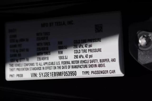 2021 Tesla Model 3 Long Range Dual Motor All-Wheel Drive