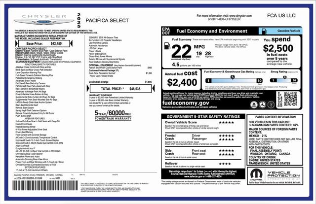 2025 Chrysler Pacifica PACIFICA SELECT