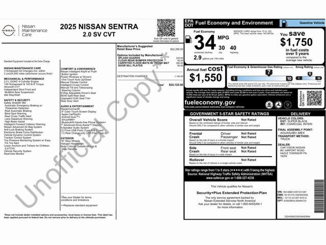 2025 Nissan Sentra SV