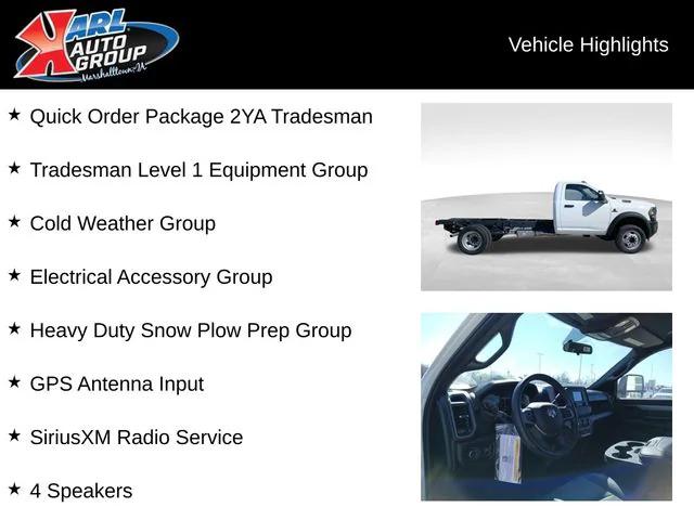 2024 RAM Ram 5500 Chassis Cab RAM 5500 TRADESMAN CHASSIS REGULAR CAB 4X4 84 CA