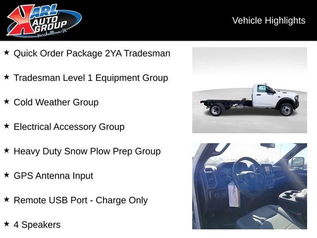 2024 RAM Ram 5500 Chassis Cab RAM 5500 TRADESMAN CHASSIS REGULAR CAB 4X4 84 CA