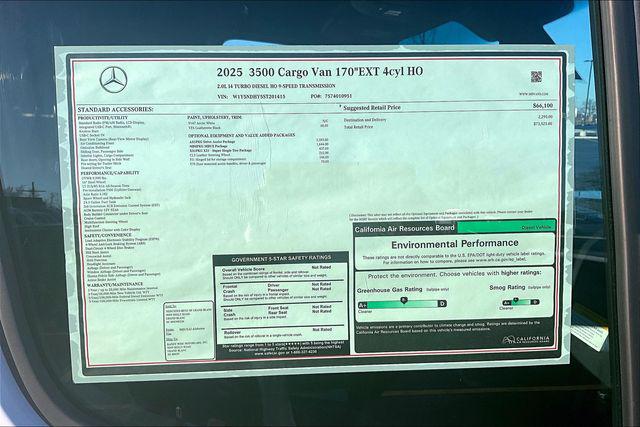 2025 Mercedes-Benz Sprinter 3500 High Roof 4-Cyl Diesel HO