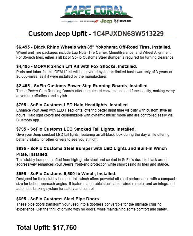 2025 Jeep Wrangler WRANGLER 4-DOOR SPORT