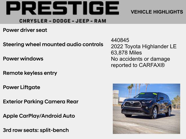 2022 Toyota Highlander LE