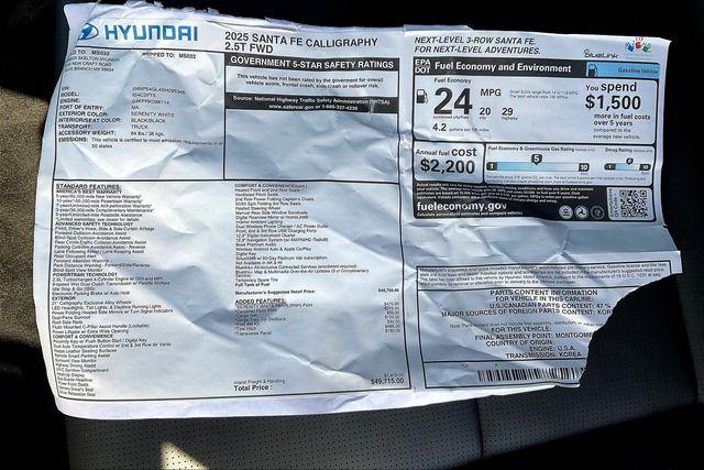 New 2025 Hyundai Santa Fe For Sale in Olive Branch, MS