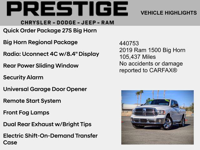 2019 RAM 1500 Classic Big Horn Crew Cab 4x4 57 Box