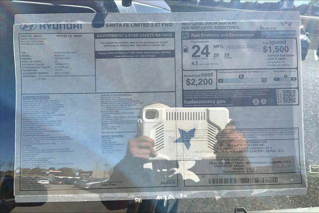 New 2025 Hyundai Santa Fe For Sale in Olive Branch, MS