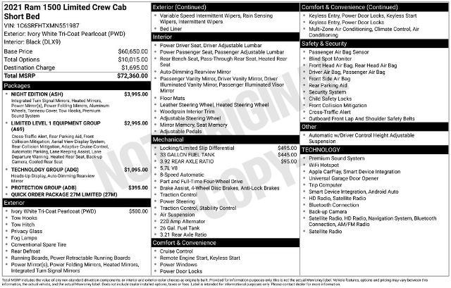 2021 Ram 1500 Limited Crew Cab 4x4 5'7" Box