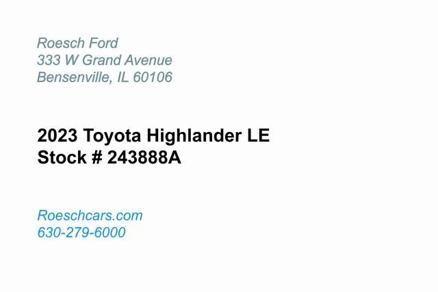 2023 Toyota Highlander LE