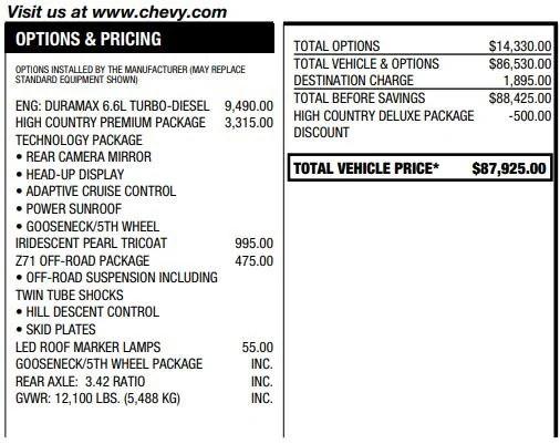 2024 Chevrolet Silverado 3500HD 4WD Crew Cab Standard Bed High Country