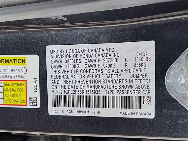 2024 Honda Civic Sport
