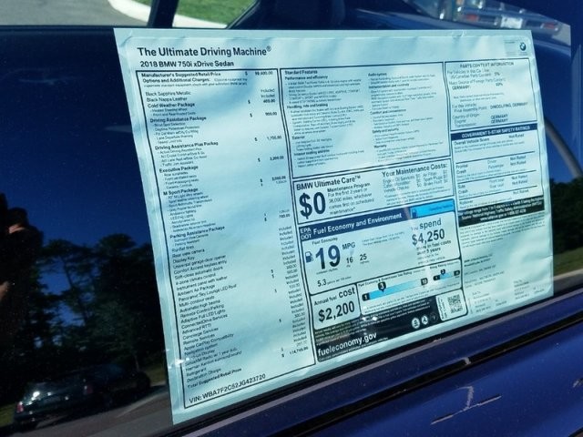 2018 BMW 7 Series 750i xDrive