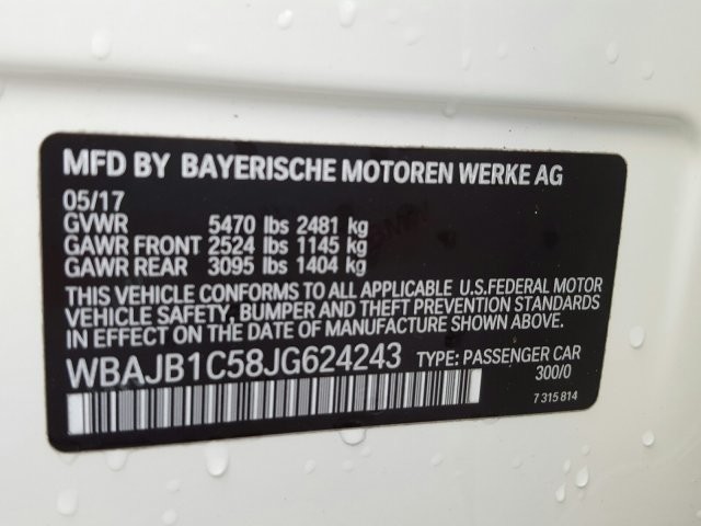 2018 BMW 5 Series 530e xDrive iPerformance