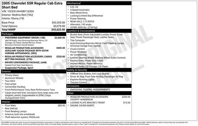 2005 Chevrolet SSR Base