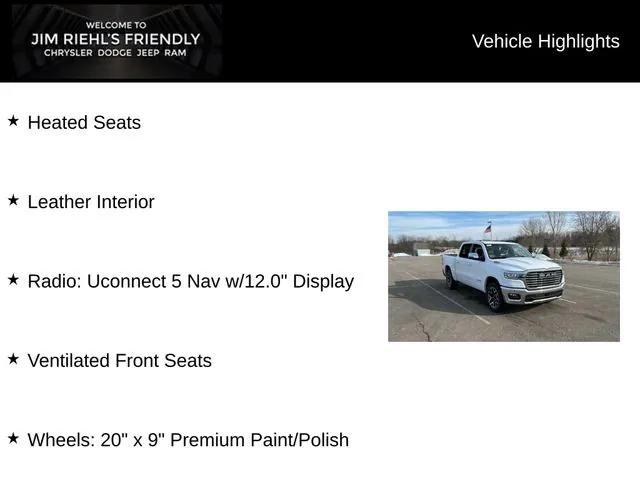 2025 RAM Ram 1500 RAM 1500 LARAMIE CREW CAB 4X4 57 BOX