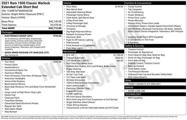 2021 RAM 1500 Classic Warlock Quad Cab 4x4 64 Box