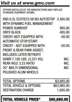 2022 GMC Sierra 1500 Limited 4WD Crew Cab Short Box Denali