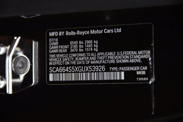 2016 Rolls-Royce Ghost 4dr Sdn