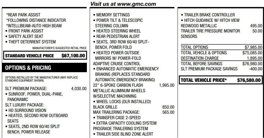 2023 GMC Yukon 4WD SLT