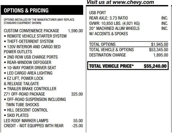 2024 Chevrolet Silverado 2500HD 4WD Crew Cab Standard Bed Custom