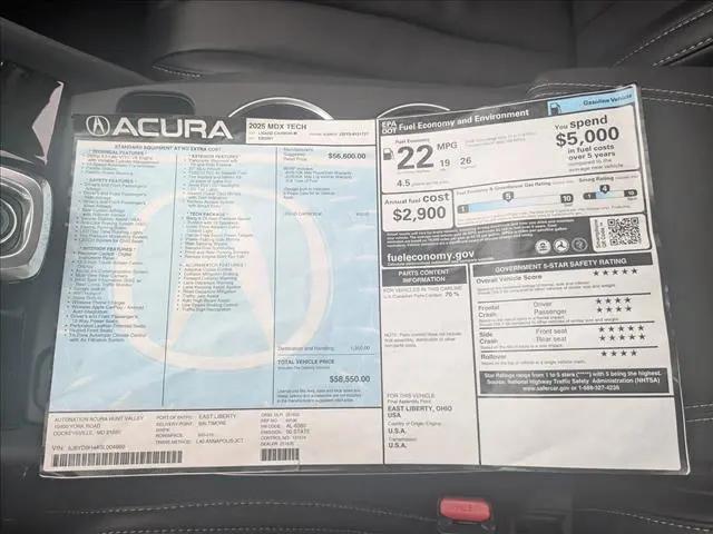 2025 Acura MDX Technology Package