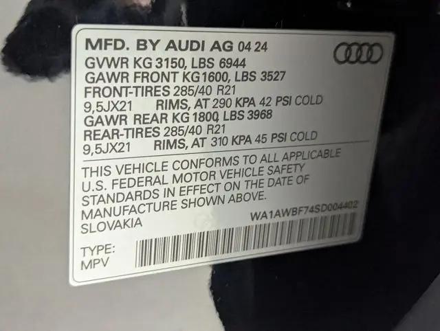 2025 Audi SQ7 Premium Plus TFSI quattro Tiptronic