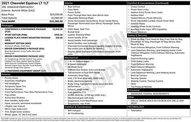 2021 Chevrolet Equinox AWD LT