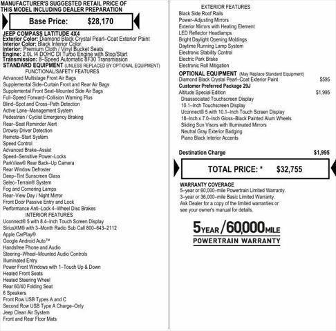 2025 Jeep Compass COMPASS LATITUDE 4X4 2025 Jeep Compass COMPASS LATITUDE 4X4