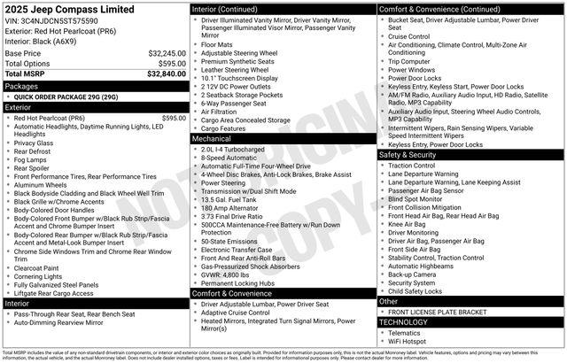 2025 Jeep Compass COMPASS LIMITED 4X4