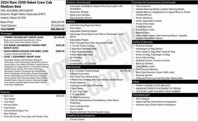 2024 RAM 2500 Power Wagon Rebel Crew Cab 4x4 64 Box 2024 RAM 2500 Power Wagon Rebel Crew Cab 4x4 64 Box