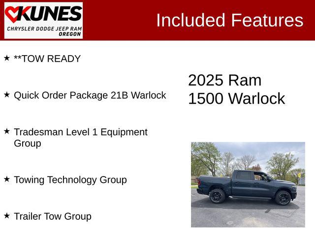 2025 RAM Ram 1500 RAM 1500 WARLOCK CREW CAB 4X4 57 BOX
