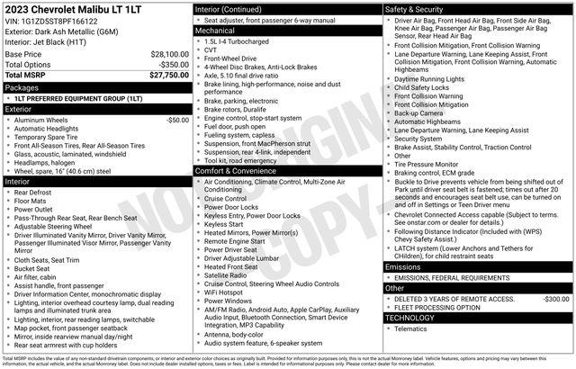 2023 Chevrolet Malibu FWD 1LT