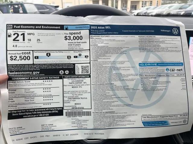 2025 Volkswagen Atlas 2.0T SEL